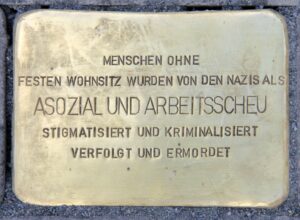 Stolperstein in Gendenken an Opfer des NS-Regimes