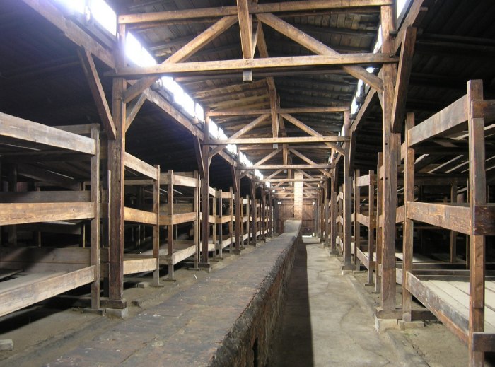 Häftlingsbaracke, Innenansicht