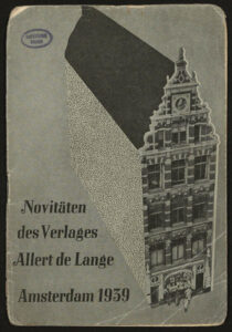Allert de Lange Prospekt 1933