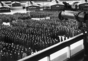 Ein Zählappell im KZ Sachsenhausen, 1941.
