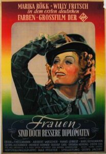 Filmplakat zum nationalsozialistischen Unterhaltungsfilm „Frauen sind doch bessere Diplomaten“, 1941.