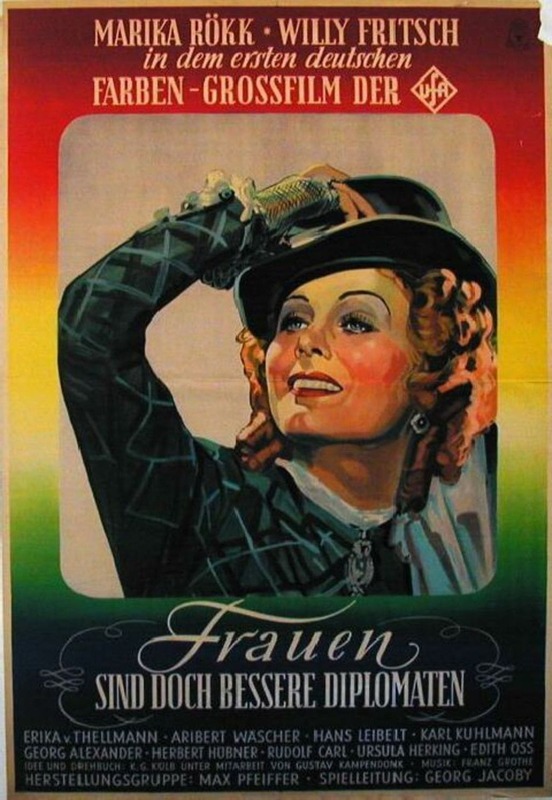Filmplakat zum nationalsozialistischen Unterhaltungsfilm „Frauen sind doch bessere Diplomaten“, 1941.