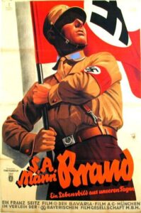 Filmplakat zum nationalsozialistischen Propagandafilm „SA Mann Brand“, 1933.