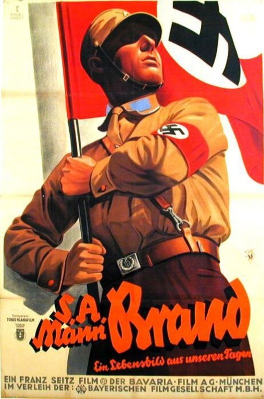 Filmplakat zum nationalsozialistischen Propagandafilm „SA Mann Brand“, 1933.